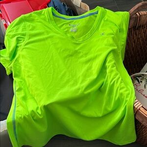 Champion Bright Green V-Neck Tee